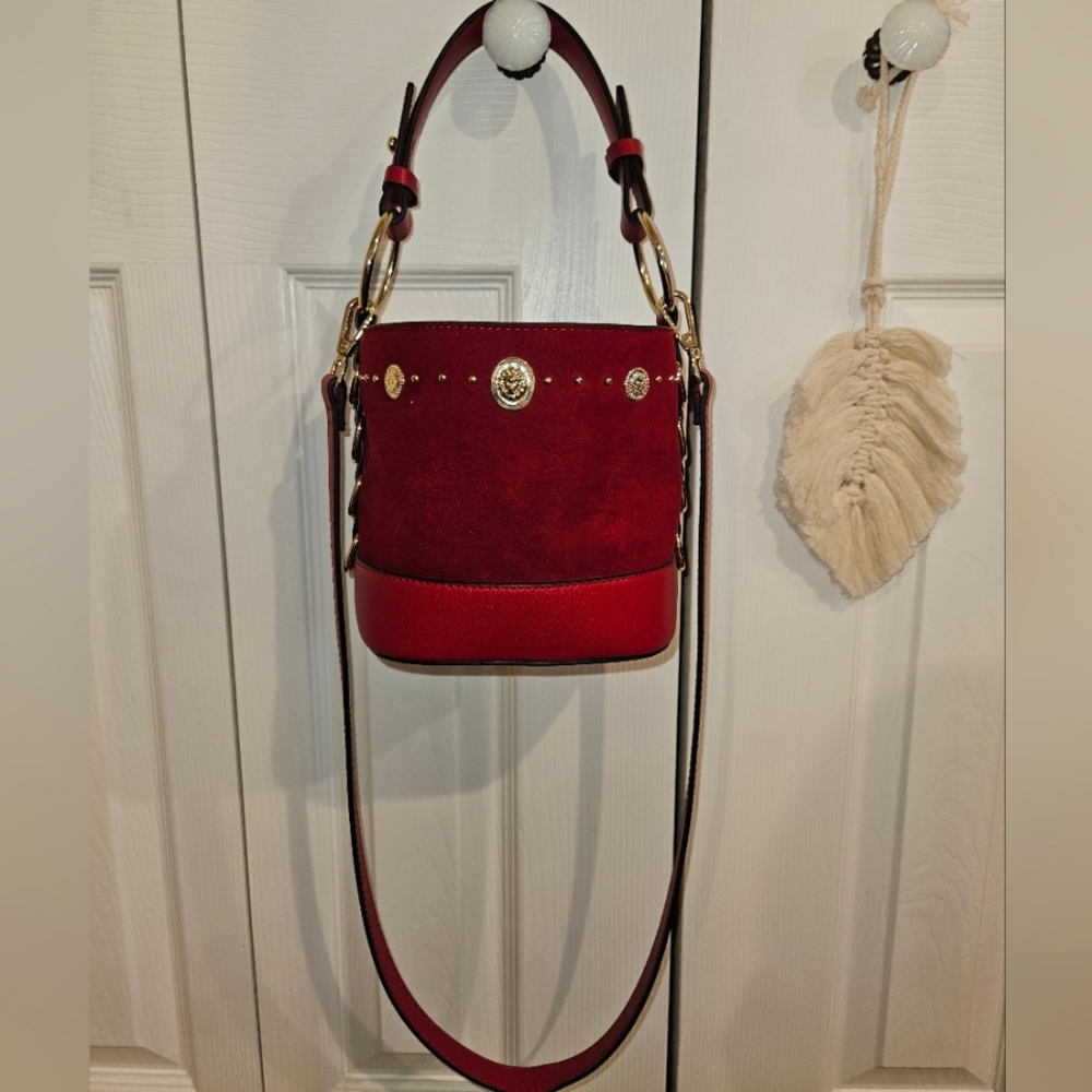 Topshop Red Bucket Bag Crossbody / Top Handle